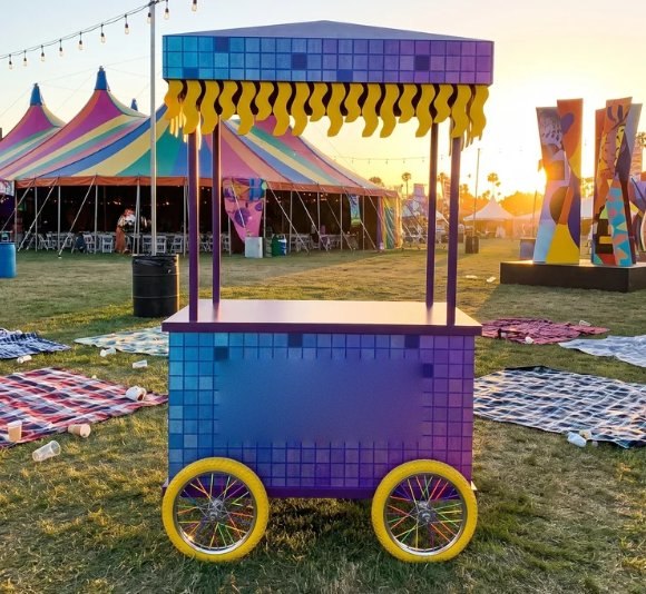 Festival mosaic cart