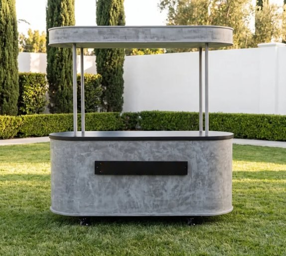 Concrete oval bar