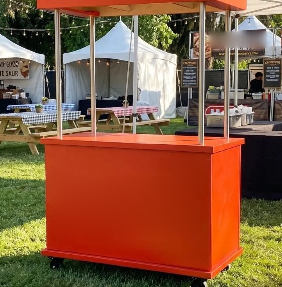 Bold orange header cart