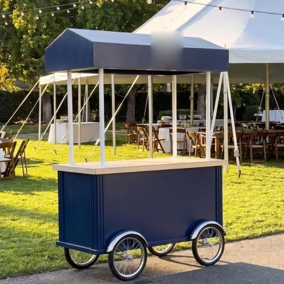 Navy market cart at an event